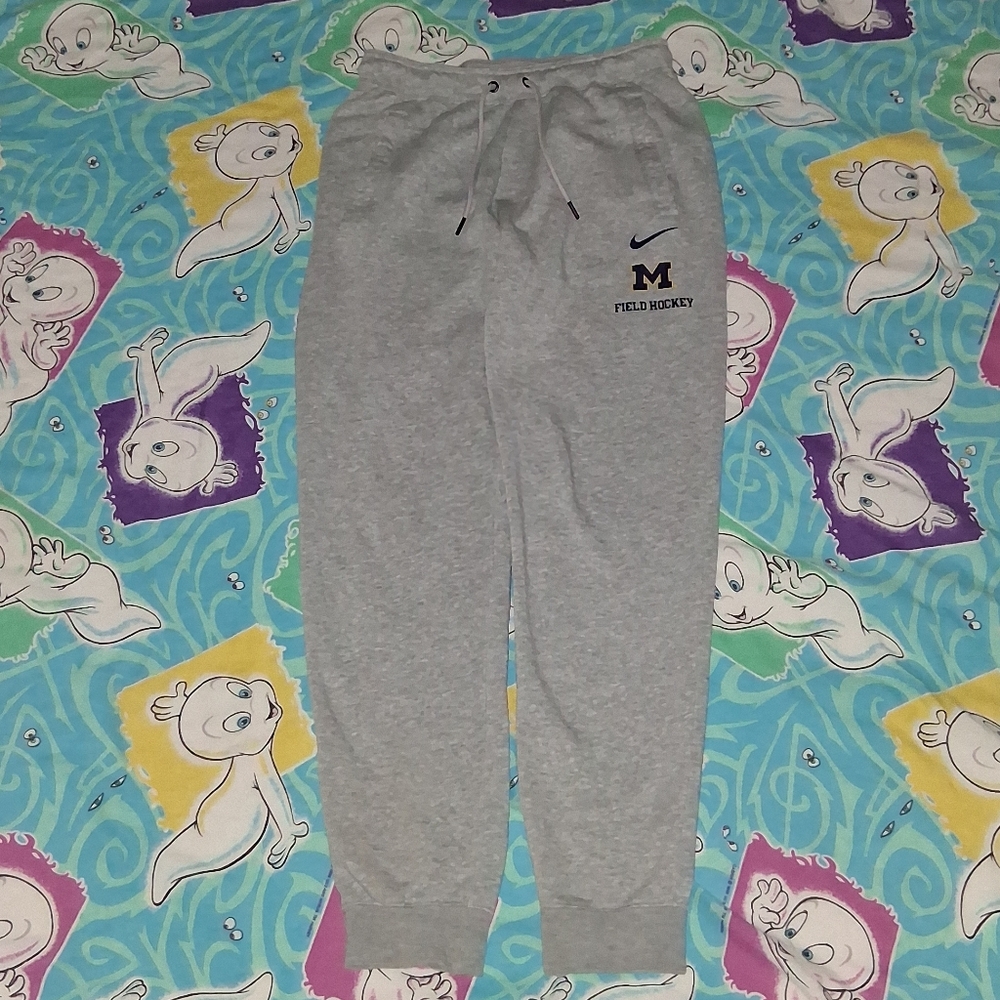 Nike Team Issued Michigan Wolverines Field Hockey Joggers Jogging Sweat Pants